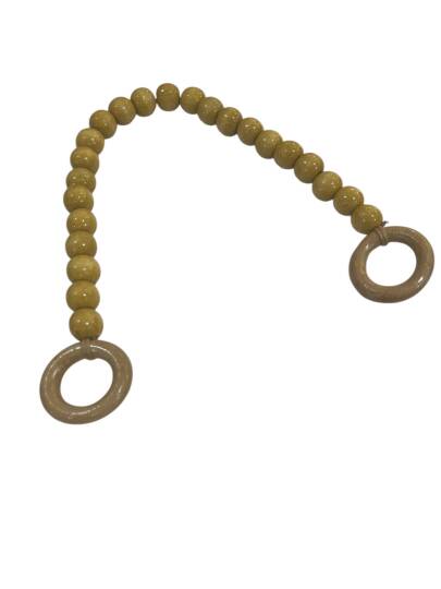 Ahşap Boncuklu Çanta Sapı – Naturel (1 Adet) - 4