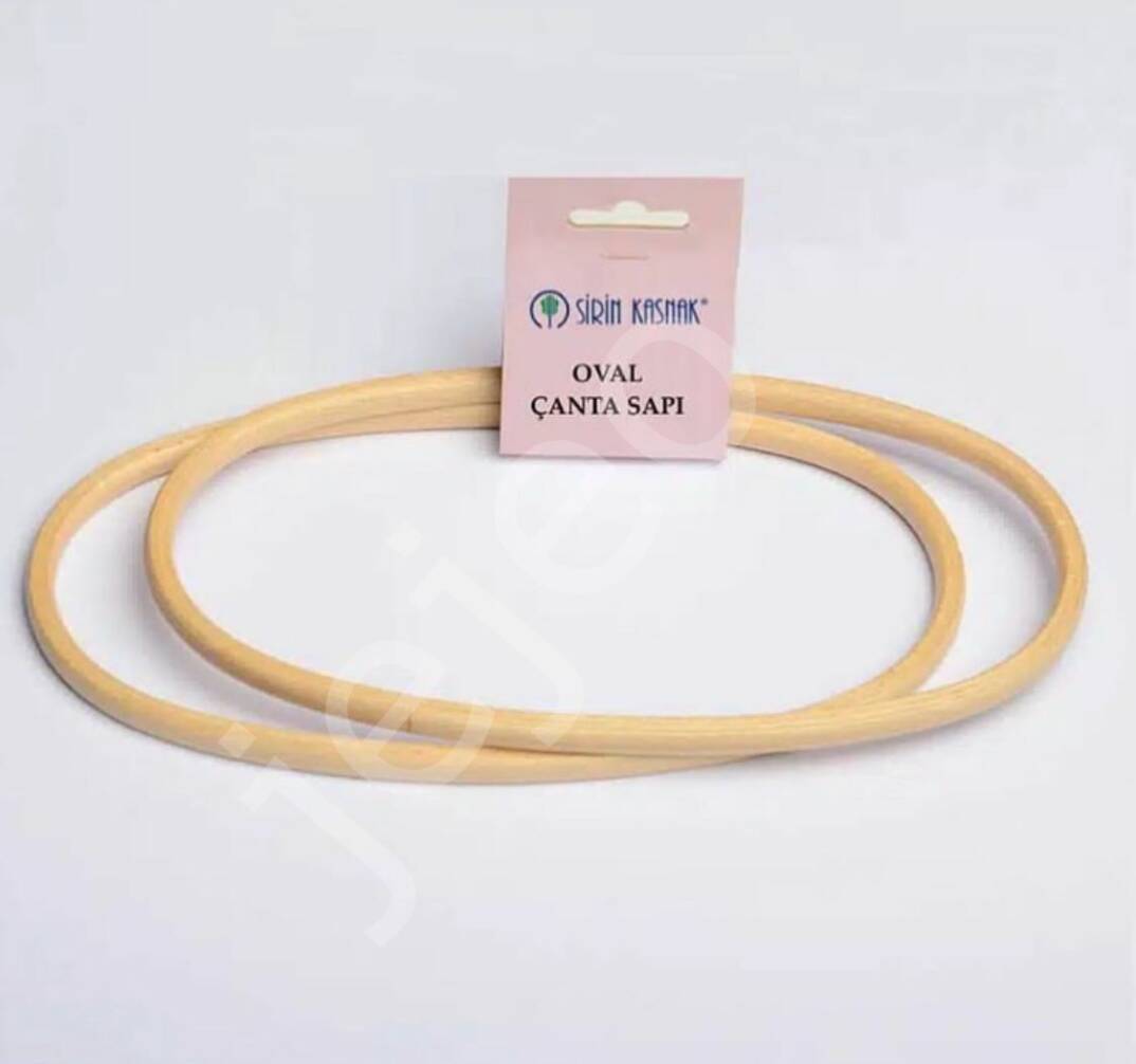ahşap çanta sapı oval - şirin kasnak - 1