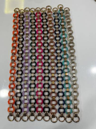 Akrilik Beşgen Zincir Çanta Sapı 45 CM (Adet) - 4