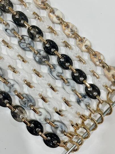 Akrilik oval Zincir Çanta Sapı 45 CM (Adet) - 1