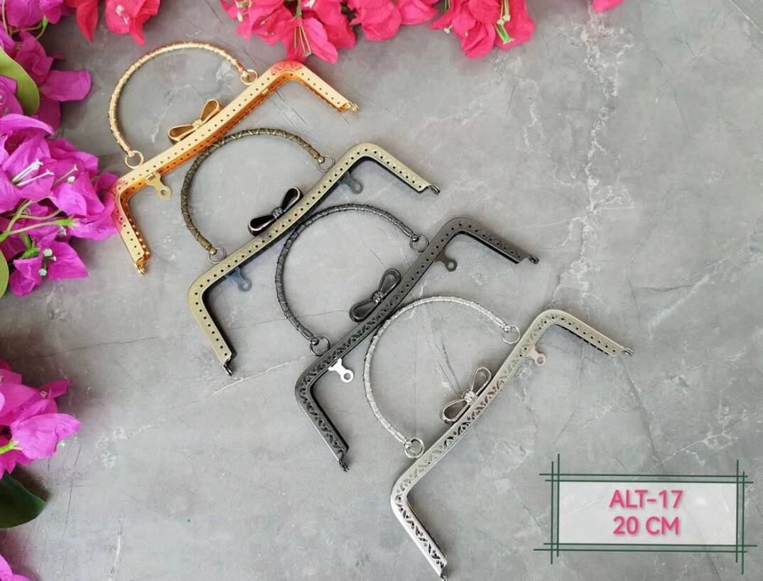 Fiyonklu metal burs 20 cm  Antik renk - 1