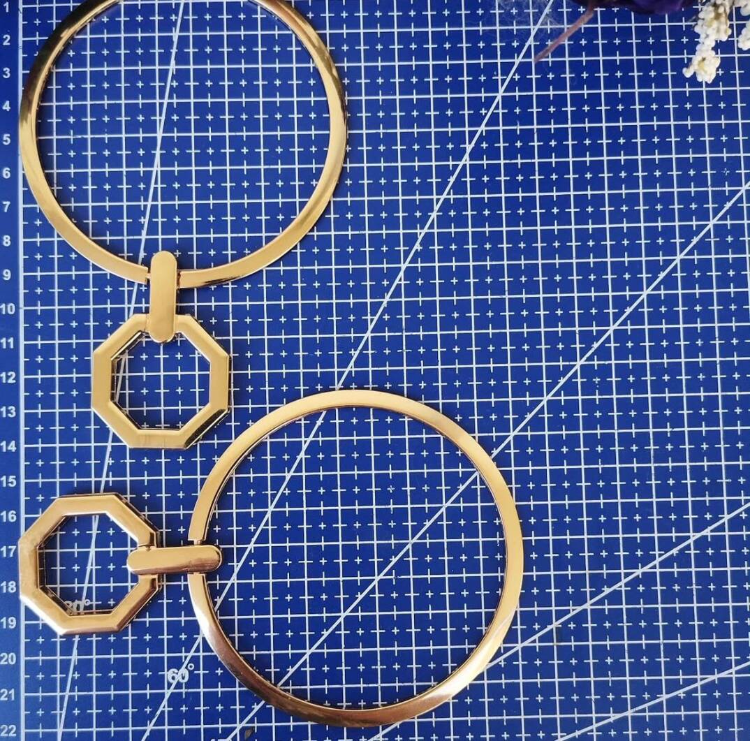 Gümüş metal çanta sapı - 2