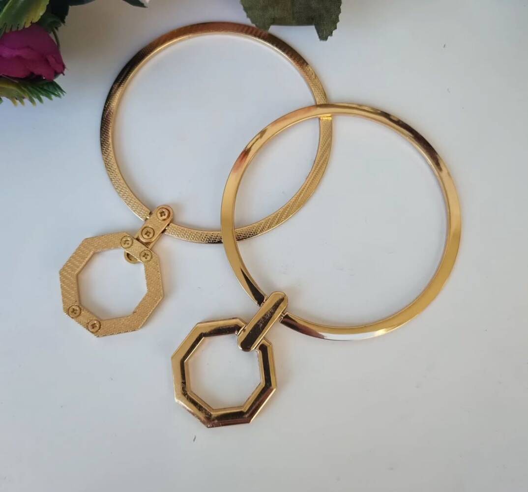 Gümüş metal çanta sapı - 3
