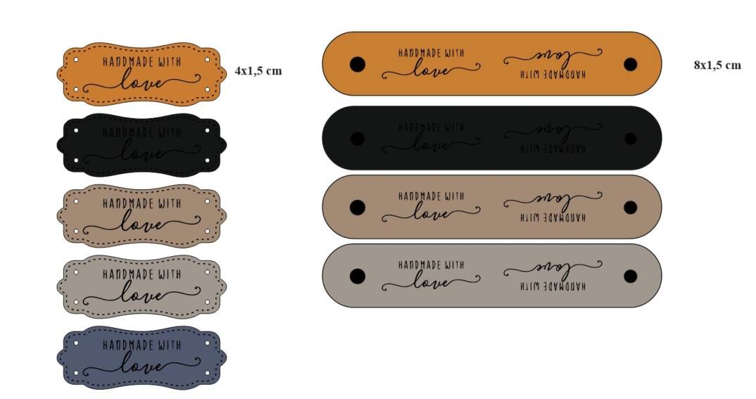 Handmade deri etiket - 6
