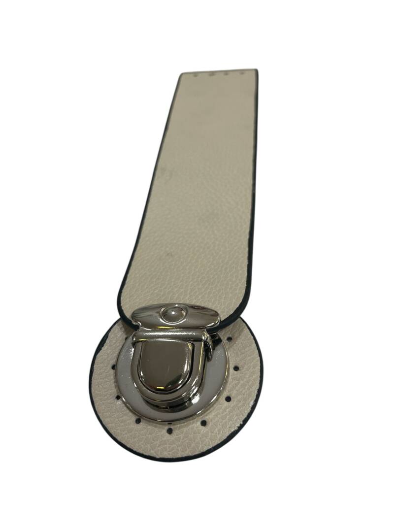 klipsli çanta kapama krem renk gümüş metal - 1