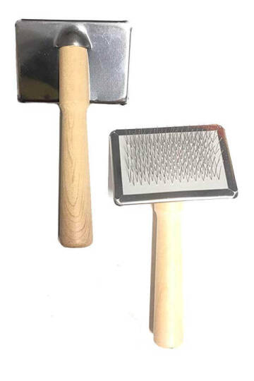 Makrome Fırçası Ahşap Saplı 11CM - 1
