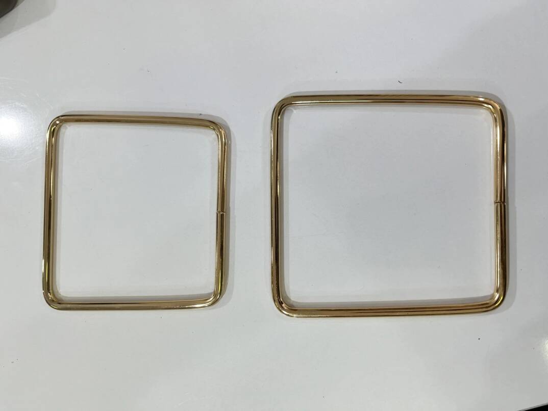 Metal kare  model çanta sapı(asimetrik) - 2
