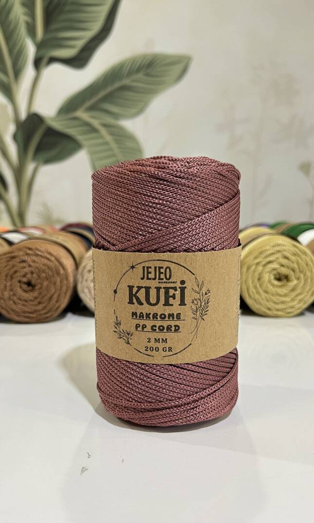 PP Makrome 2 mm  Gül kurusu - 1