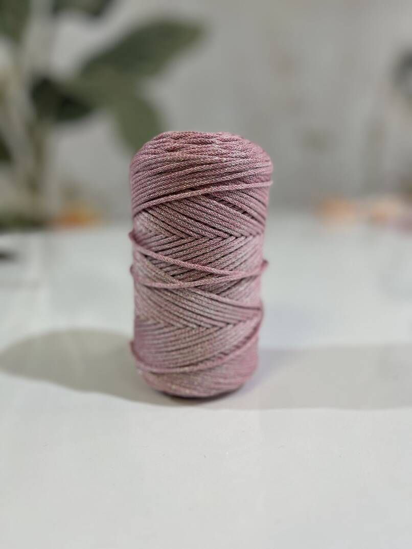 Simli cord - açık pembe - 1