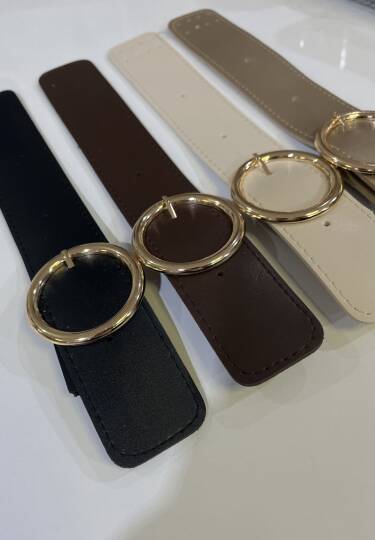 Yuvarlak gold tokalı çıt çıt çanta kapama - 1